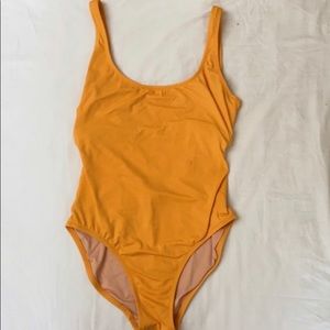 Madewell Mustard Yellow One Piece Bathing Suit